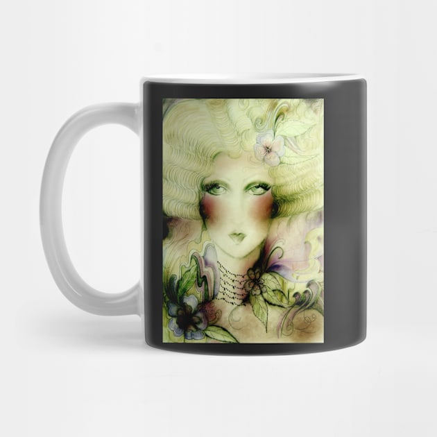 FLORAL ART DECO WOODLAND FAIRY GIRL by jacquline8689